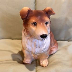Napco Collie puppy planter 5” tall, Numbered 6717 Adorable!
